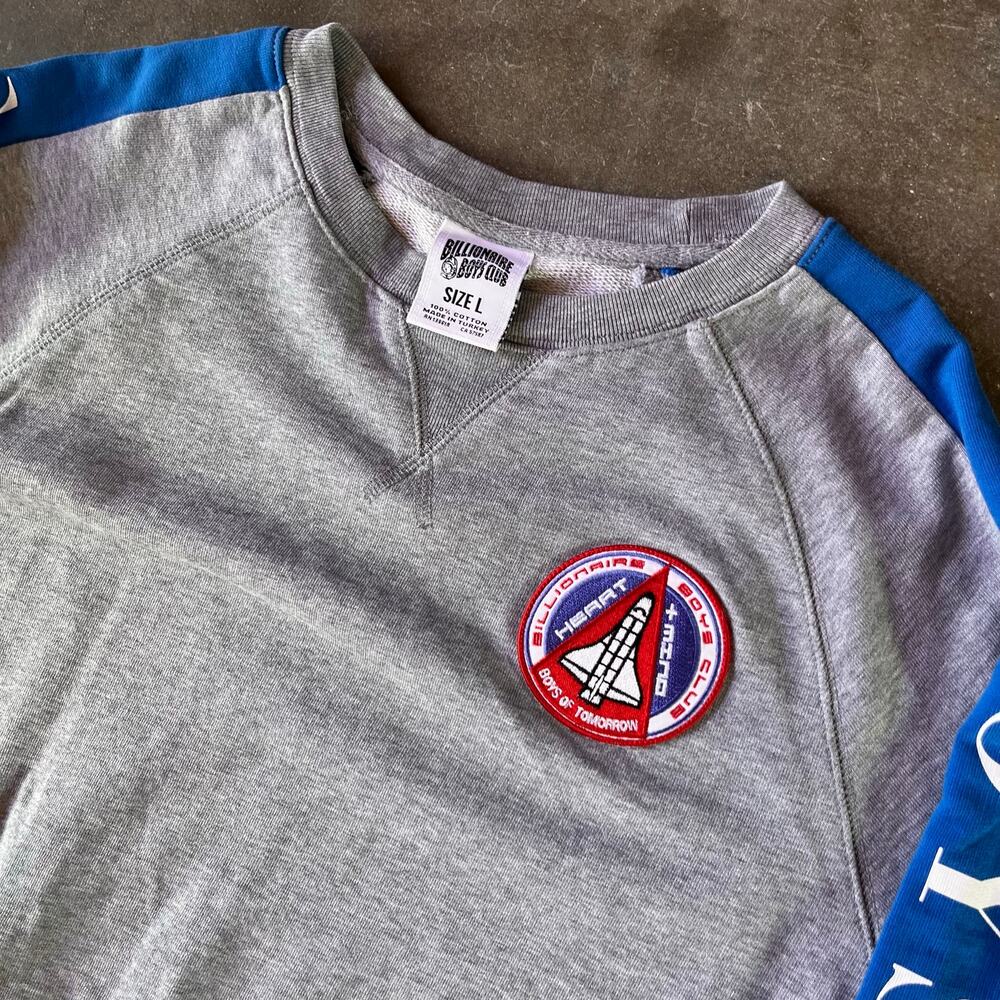 Modern billionaires boys club astronaut gray/blue streetwear crewneck sweater